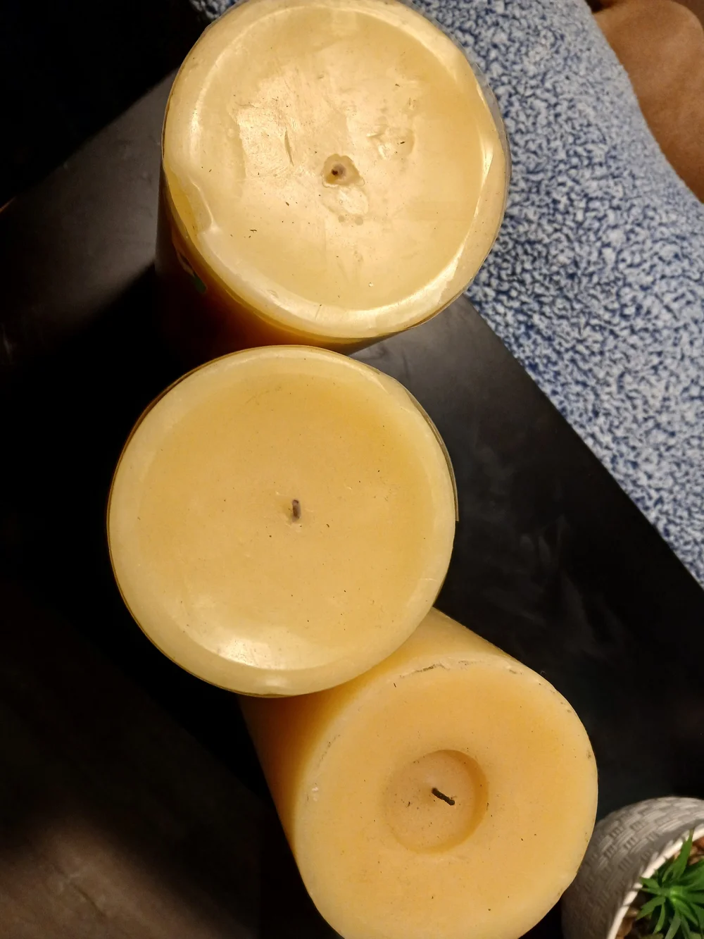 Yankee Candle 3 Pack Tall Yellow Vanilla Pillar Candles (14